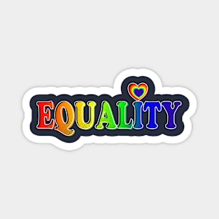 LGBT Gay Pride Rainbow Flag Equality Heart Magnet