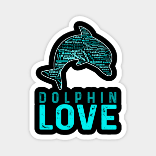 Dolphin Love Text Magnet