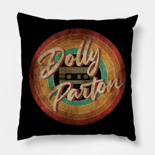 Dolly Parton Vintage Circle Art Pillow