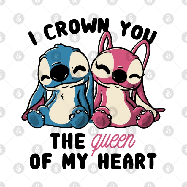 I Crown You The Queen Of My Heart Cute Lover Gift by eduely