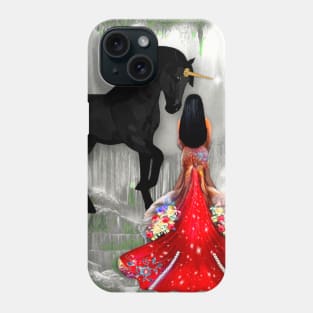 Magical Mermaid and Magical Black Unicorn Phone Case