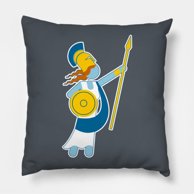 Simple Gods - Athena Pillow by DoctorDestructoDome