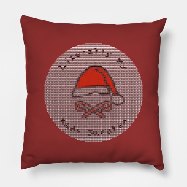 My Ugly Christmas Santa Hat Sweaters Pillow by ellenhenryart