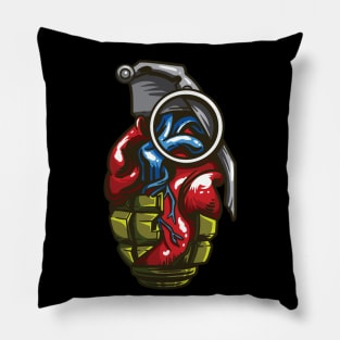 Heart Anatomy Love Grenade Pillow