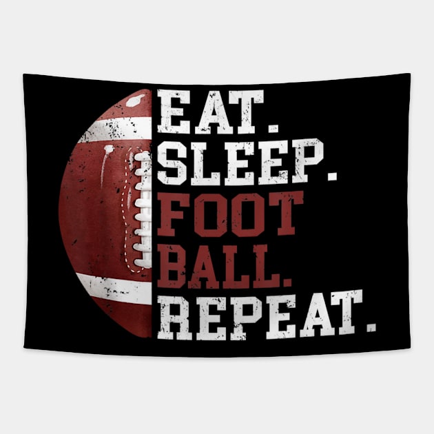 Football Player Eat Sleep Tapestry by onazila pixel