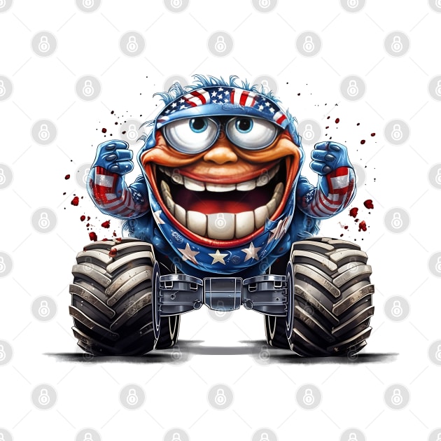 4th of July Monster Truck #4 by Chromatic Fusion Studio