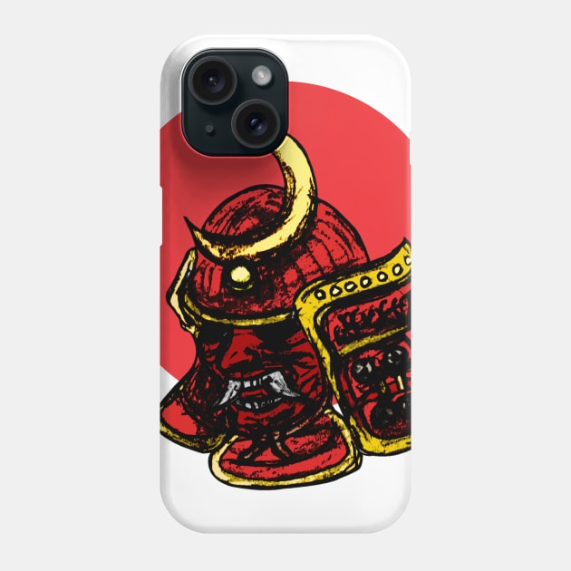 Red Samurai Helmet Phone Case by fixedthor