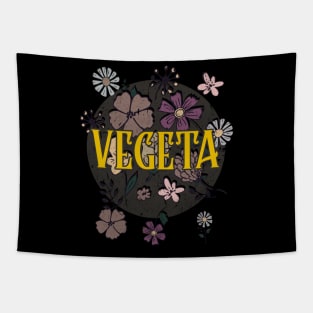 Aesthetic Proud Name Vegeta Flowers Anime Retro Styles Tapestry