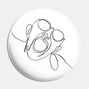 Laughing girl one line art Pin