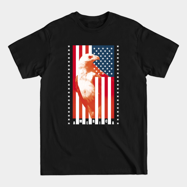 Disover American Flag and eagle - American Flag - T-Shirt