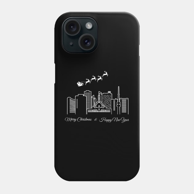 Merry Christmas Happy New Year Canberra Australia Phone Case by travel2xplanet