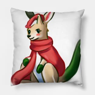 Cute Kangaroo Drawing Pillow