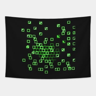 Neon Green Cubes Tapestry