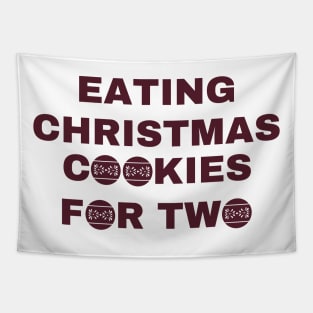 Eating Christmas Cookies For Two Tapestry