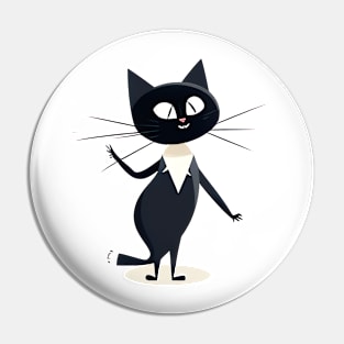 Funny Dancing Black Cat Pin