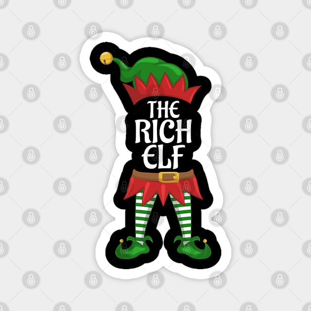 Rich Elf Family Matching Group Christmas Party Magnet by kalponik