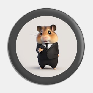 Hamster as a businessman (no text) Pin