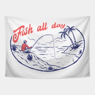 fish all day Tapestry