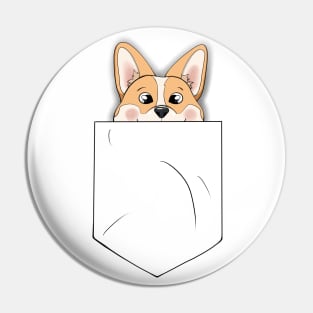 Corgi in a Pocket Pin