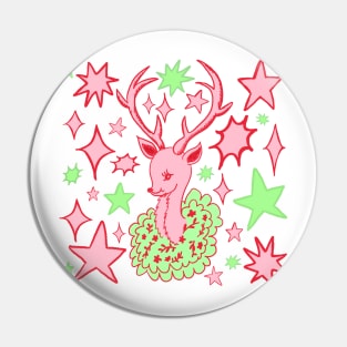 Whimsical Christmas Deer Pin