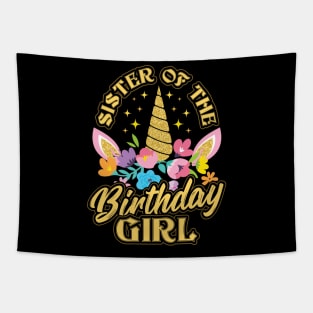 Sister of the Birthday Girl Unicorn Tapestry