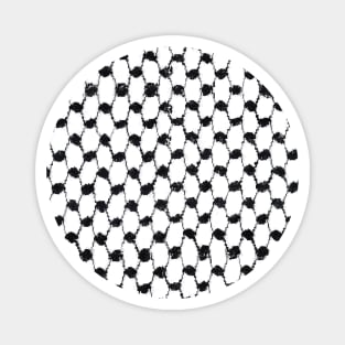 Palestinian Hatta Kufiya Folk Pattern #2-Black, Palestine Arabic  Traditional Keffiyeh Design