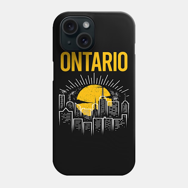 Yellow Moon Ontario Phone Case by flaskoverhand