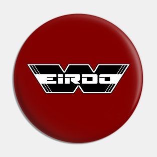 WEIRDO - Logo - Black with white lettering - Dark Red Pin