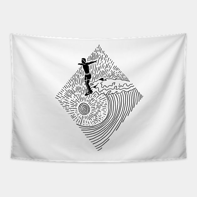 Surf Nose (for Bright Shirt) Tapestry by quilimo