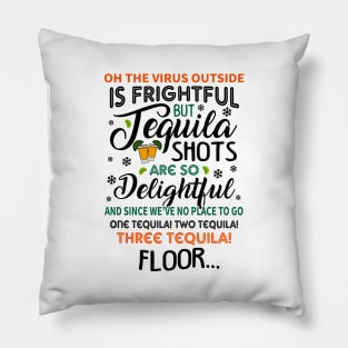 Tequila Ugly Christmas Sweater Pillow