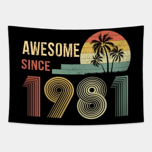 41 Year Old Awesome Since 1981 Gifts 41th Birthday Gift Tapestry