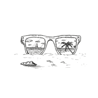 Sunglasses and beach T-Shirt