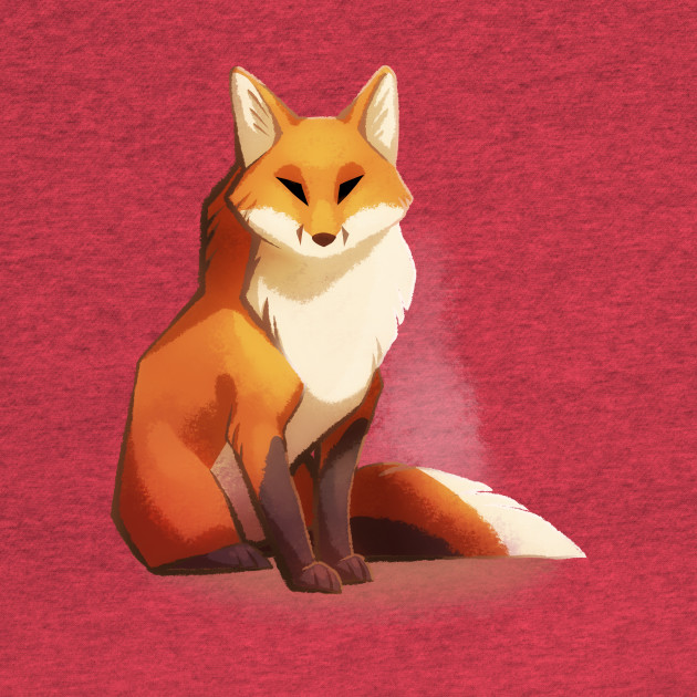Waiting Stylized Minimalistic Fox Painting Tox Kids Hoodie