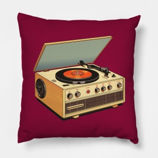 vintage Record Player Pillow