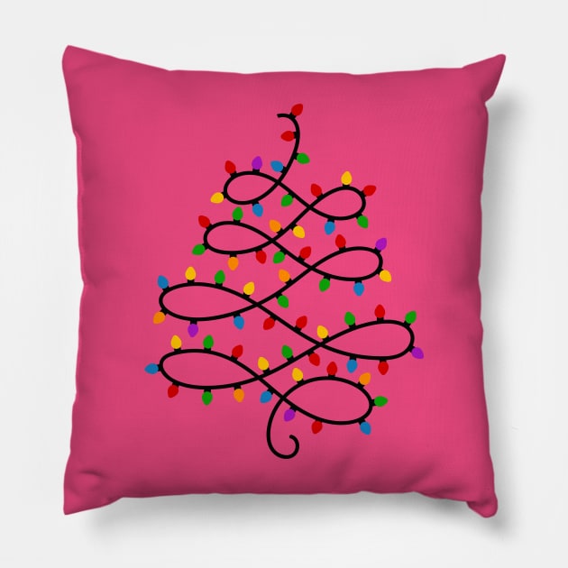 Christmas tree lights Pillow by Karley’s Custom Creations