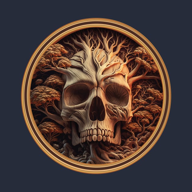 skull and the tree of life by SharpGraphix