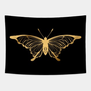 Gold Butterfly Tapestry