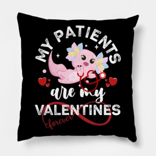 My Patients Are My Valentines Nurse Axolotl Nursing Student Pillow