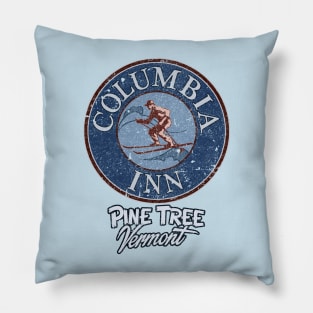 Columbia Inn - Pine Tree Vermont (distress) Pillow