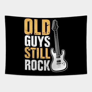 Funny Old Guys Still Rock Electric Guitar Guitarist Humor Tapestry