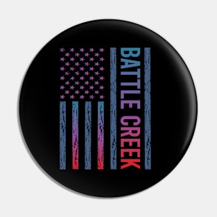 Blue Red Flag - Battle Creek Pin