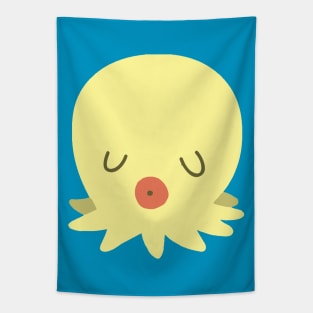 Yellow Octopus with Kissy Lips Tapestry