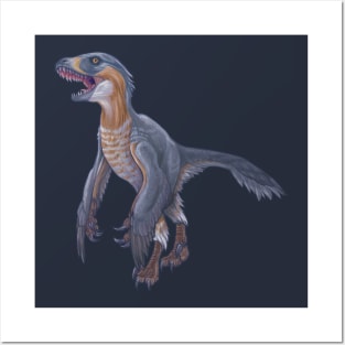 Cute Deinonychus Art Board Print for Sale by saradrawspaleo