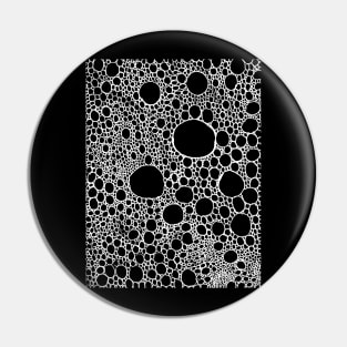 Dots pattern / circle pattern (white on black) Pin