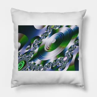 Shiny disc abstract pattern Pillow