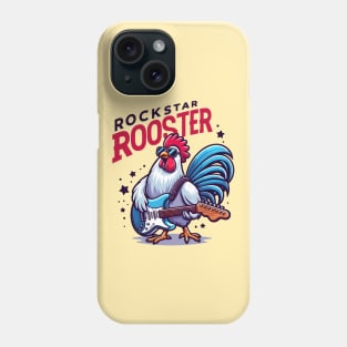 Rockstar Rooster: Feathered Guitarist Phone Case