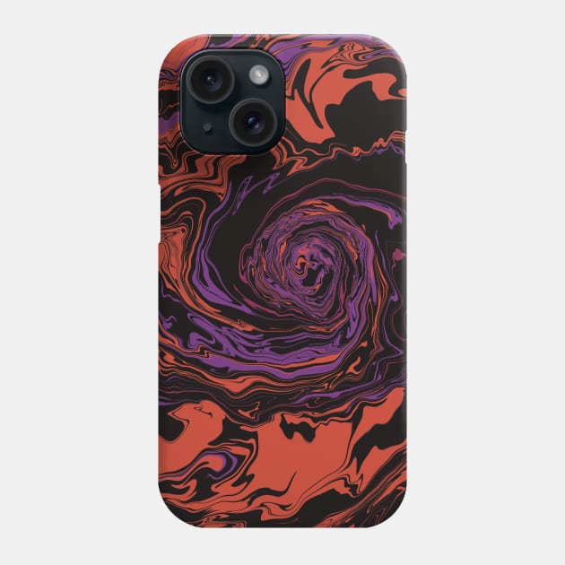 Sun and Fire Acrylic Pour Phone Case by AnnaDreamsArt