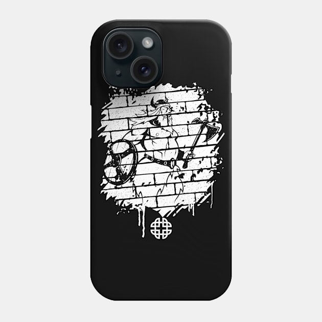 Viking Warrior Graffiti Art Phone Case by RadStar