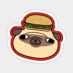 Hamburger Pug Face Magnet