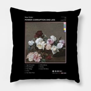 New Order - Power Corruption and Lies Tracklist Album Pillow